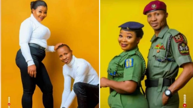 Audu M Linus (retired) and Private (Pte) Gloria Matthew