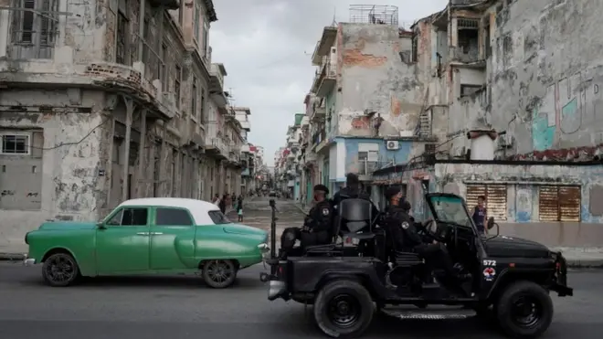 There has been a heavy security force on the streets of Havana in recent days