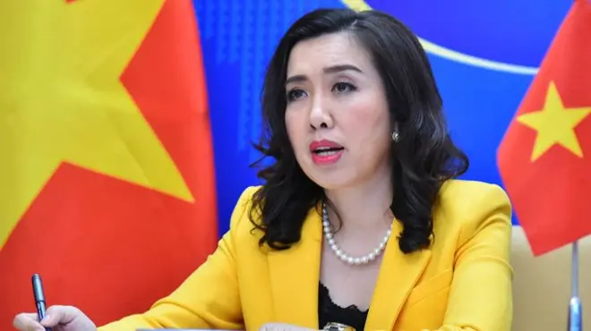 Người Phát ngôn Bộ Ngoại giao Lê Thị Thu Hằng tại cuộc họp báo chiều 24/6.