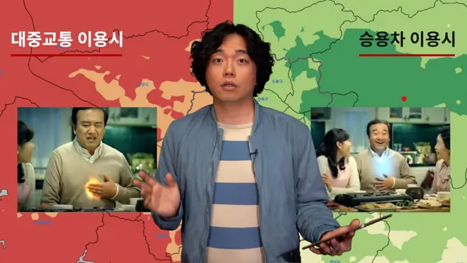 수도권 대중교통과 승용차 통근시간 비교