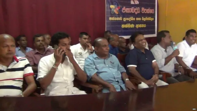 ඩලස් අලහප්පෙරුම, මහින්ද යාපා අබේවර්ධන සහ මහින්දානන්ද අලුත්ගමගේ මන්ත්‍රීවරුන් ඇතුළු පිරිස බල මණ්ඩලය පිහිටුවීමට එක්වෙමින්