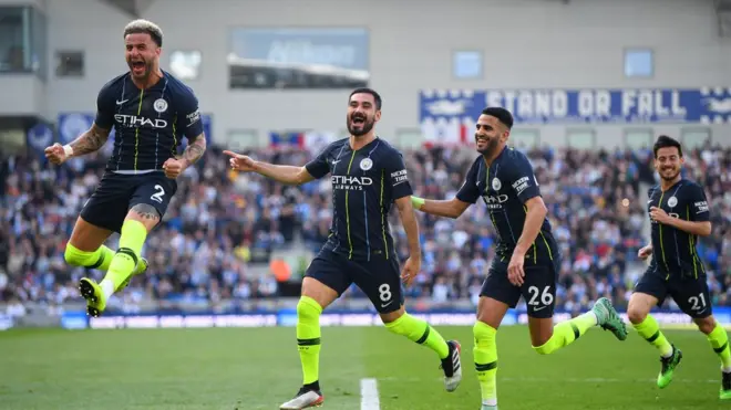 مینچسٹر سٹی برائٹن کو ہرا کر پریمیئر لیگ کے چیمپیئن بنے