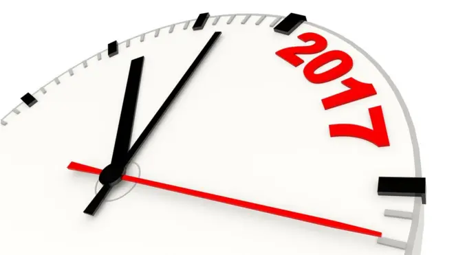 Reloj que muestra 2017