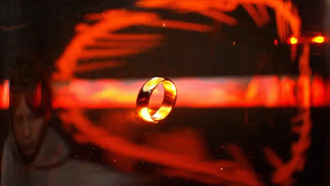 The original ring which featured in the film versions of the fantasy tale