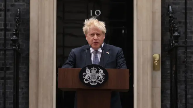 رئيس الوزراء البريطاني، بوريس جونسون، يعلن استقالته من قيادة حزب المحافظين