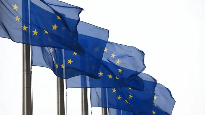European Union flags