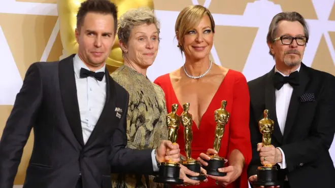 Sam Rockwell, Frances McDorman, Allison Janney y Gary Oldman