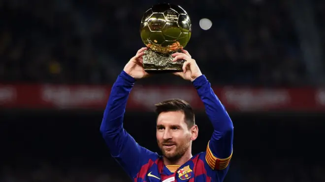 Lionel Messi lifts Ballon d'Or