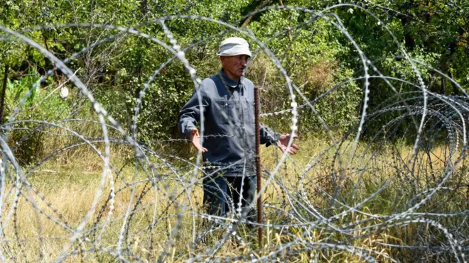 человек на грузинской границе