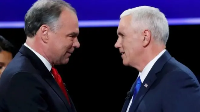 Tim Kaine (izquierda) y Mike Pence tuvieron su primer y único debate como candidatos a la vicepresidencia de EE.UU.