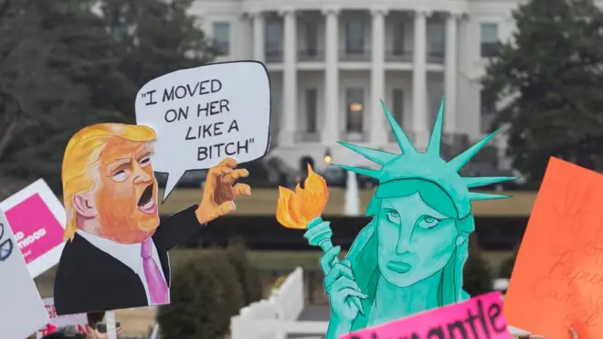 La asunción de Trump dejó en evidencia la división en la sociedad estadounidense.