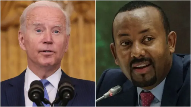 ጆ ባይደን እና ዐቢይ አህመድ