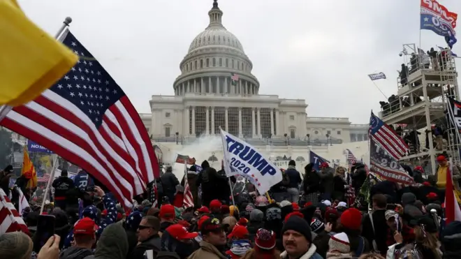 Protesters outside the Capitol
