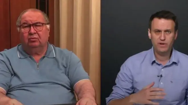 Алишер Усманов (слева) и Алексей Навальный