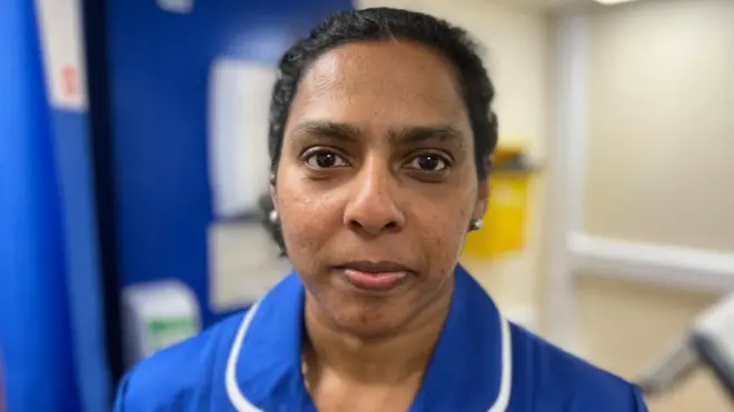 Tincy Jose à l'hôpital Queen Elizabeth, King's Lynn