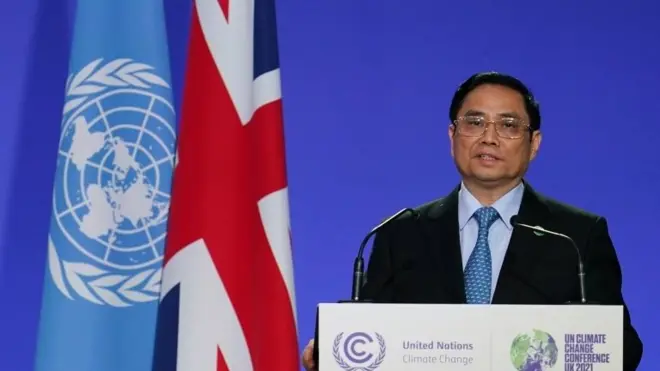 Thủ tướng Việt Nam Phạm Minh Chính phát biểu hôm 1/11 tại Hội nghị Thượng đỉnh COP26, Glasgow
