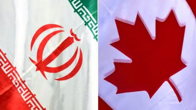پرچم ایران و کانادا