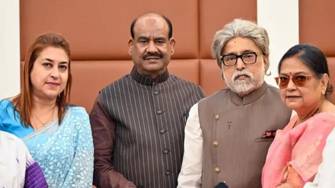 रविवार को काकोली घोष दस्तीदार समेत कई नेताओं ने लोकसभा अध्यक्ष ओम बिरला से मुलाक़ात की 