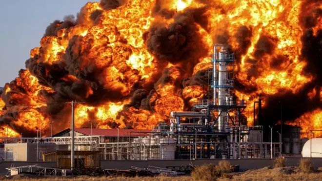 Пожар на иранском НПЗ в Бирджанде 10 декабря 2023 года