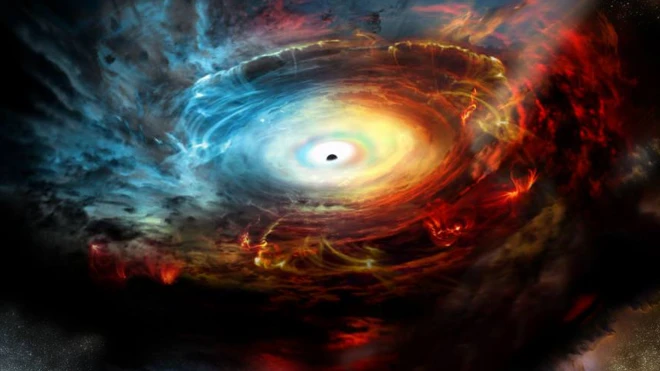 บริเวณใจกลางของเควซาร์ซึ่งใกล้กับหลุมดำมวลยิ่งยวด อาจเป็นจุดที่มีอุณหภูมิสูงสุดในจักรวาล