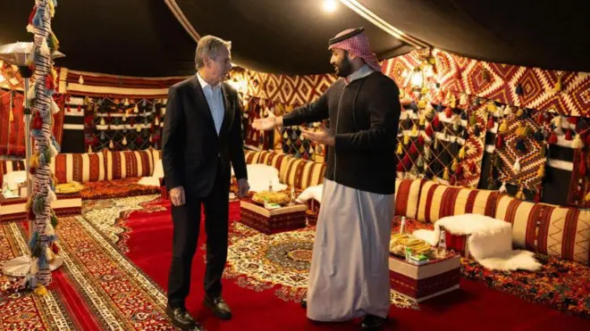 Blinken ve Veliaht Prens Muhammed bin Selman