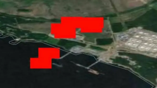 Зеленський опублікував карту, на якій, за його словами, помітно температурний слід пожеж у Приморську