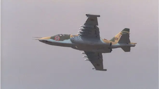 Indege ya Sukhoi-25 bivugwa ko ari yo yagabye ibitero i Minembwe