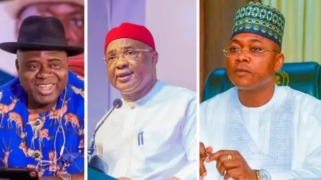 Douye Diri, Hope Uzodinma and Usman Ododo