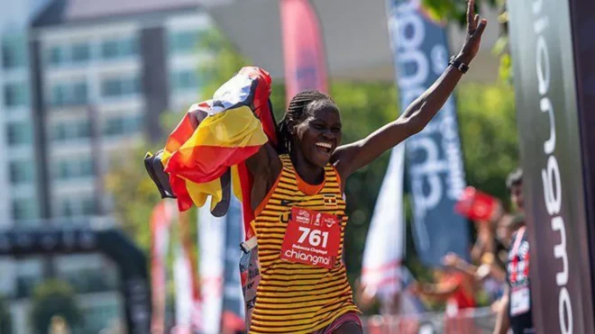 Ugandan marathon runner Rebecca Cheptegei 