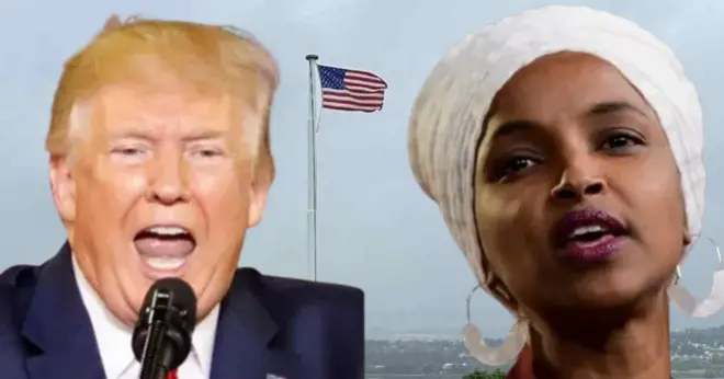 Madaxweyanaha Maraykanka Donald Trump iyo Xildhibaan Ilhaan Cumar
