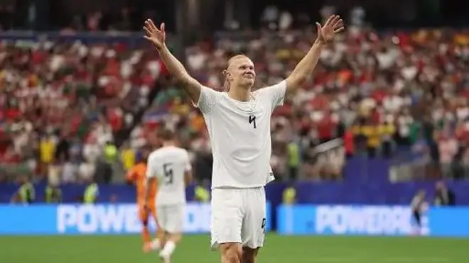 Erling Haaland score Norway second goal