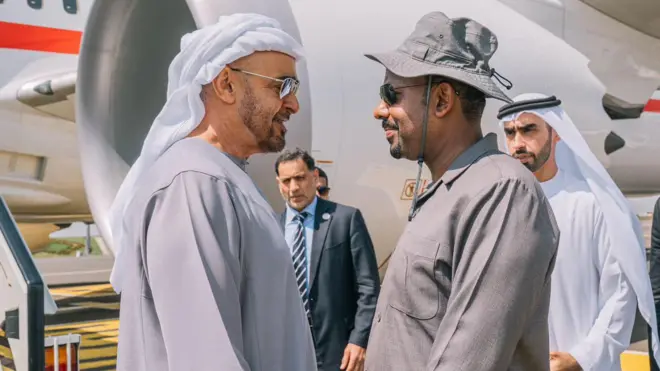 ጠቅላይ ሚኒስትር ዐቢይ አሕመድ እና ሼክ መሐመድ ቢን ዛይድ አል ናህያን