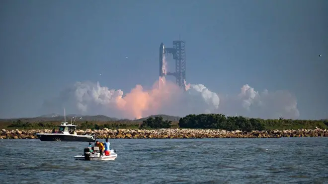 Девятый запуск корабля Starship с базы на юге Техаса