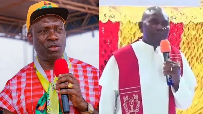 Gọvanọ Chukwuma Soludo na Fr Cajethan Obiekezie