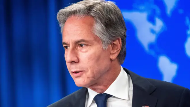 Госсекретарь Энтони Блинкен на брифинге в Госдепартаменте 13 сентября 2024 года