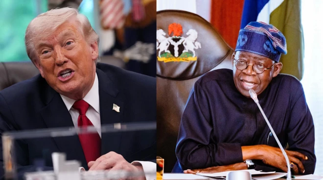 Àarẹ Trumo ati Tinibu nibi ipade ilu