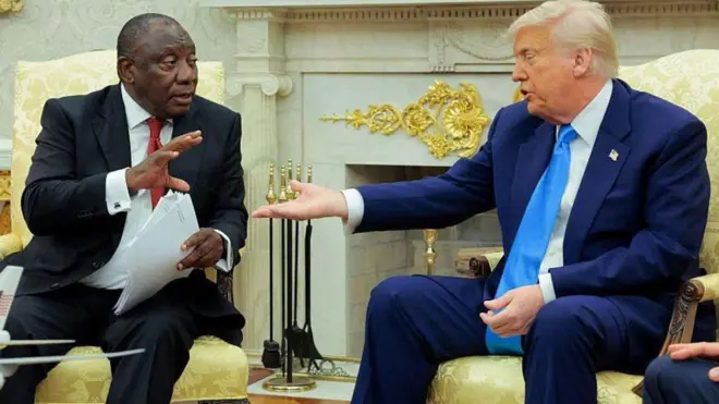 ፕሬዝዳንት ራማፎሳ እና ፕሬዝዳንት ትራምፕ