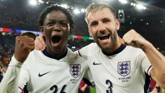 決勝進出を決めたイングランドの選手たち