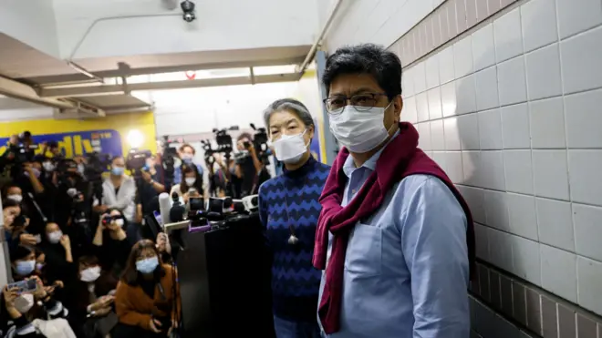 《眾新聞》總編輯李月華(圖左)和主筆楊健興(圖右)