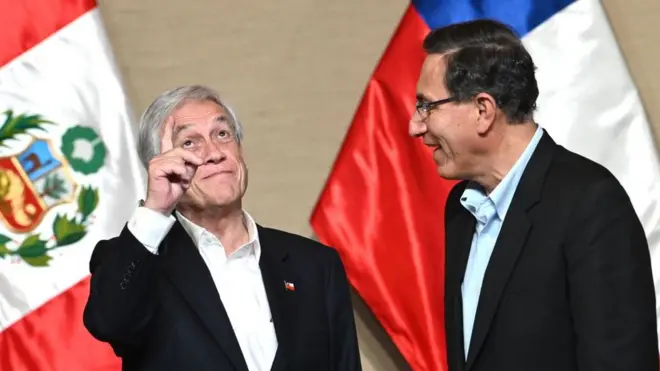 La popularidad de los presidentes de Chile, Sebastián Piñera, y Perú, Martín Vizcarra, ha aumentado desde el inicio de la crisis del coronavirus.