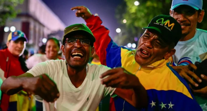 Caracas'ta kutlamalar