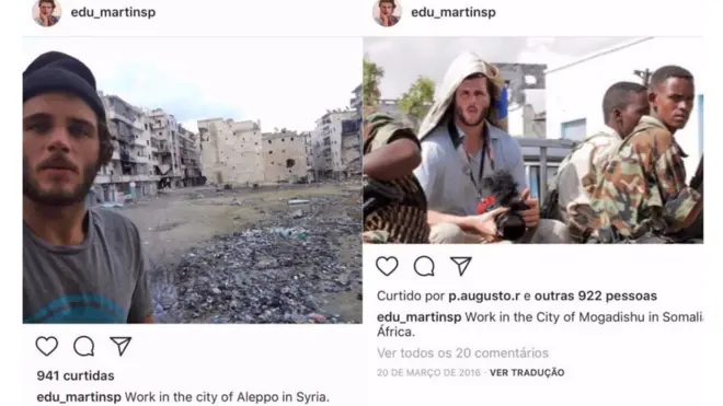 Se hacía llamar Eduardo Martins y sus fotografías llegaban a conmover a miles de personas en las redes sociales.