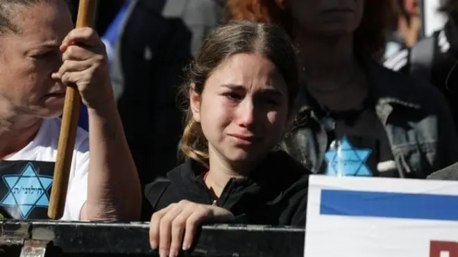 Manifestation contre le nouveau gouvernement d'Israël à Jérusalem, jeudi.