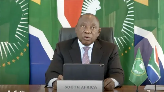 La réunion a été convoquée par le président de l'UA en exercice, le président Sud-africain, Cyril Ramaphosa