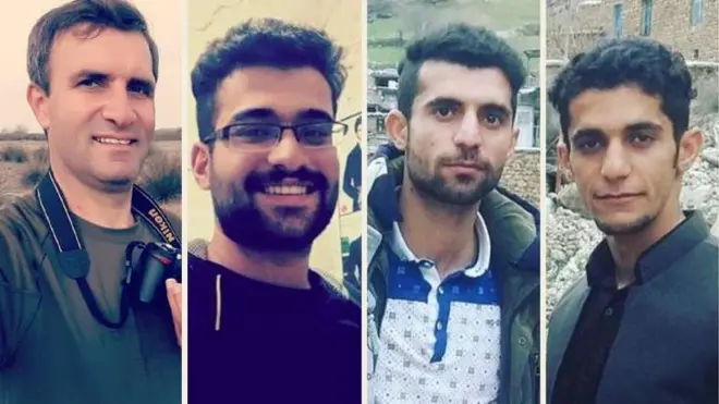 از راست: محسن دادگر، سعید دادگر، یاسر صابری و حر منصوری