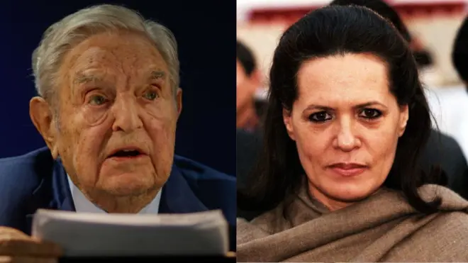 जॉर्ज सोरोस आणि सोनिया गांधी