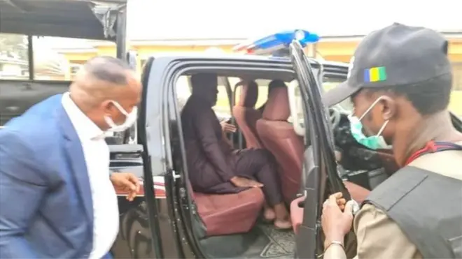 Okorocha insidepolice van