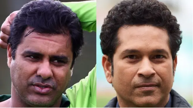 વકાર યૂનુસ અને સચિન તેંડુલકર