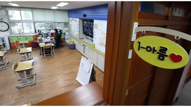 초등학교 온라인 입학식 현장