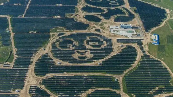 محطة ضخمة للطاقة الشمسية في الصين